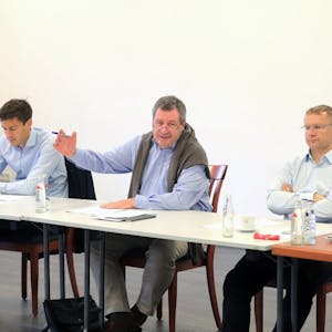 Das FC-Präsidium mit Carsten Wettich (v. links), Werner Wolf und Eckhard Sauren