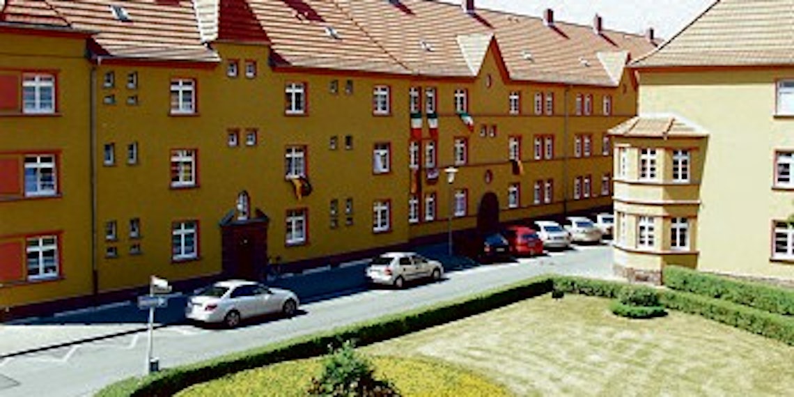 Als Aushängeschild der Germania-Siedlung gilt die kleine Grünanlage an der Erfurter Straße.