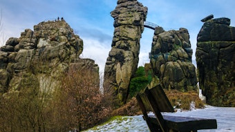 Die Externsteine im Teutoburger Wald sind auch im Winter einen Besuch wert.