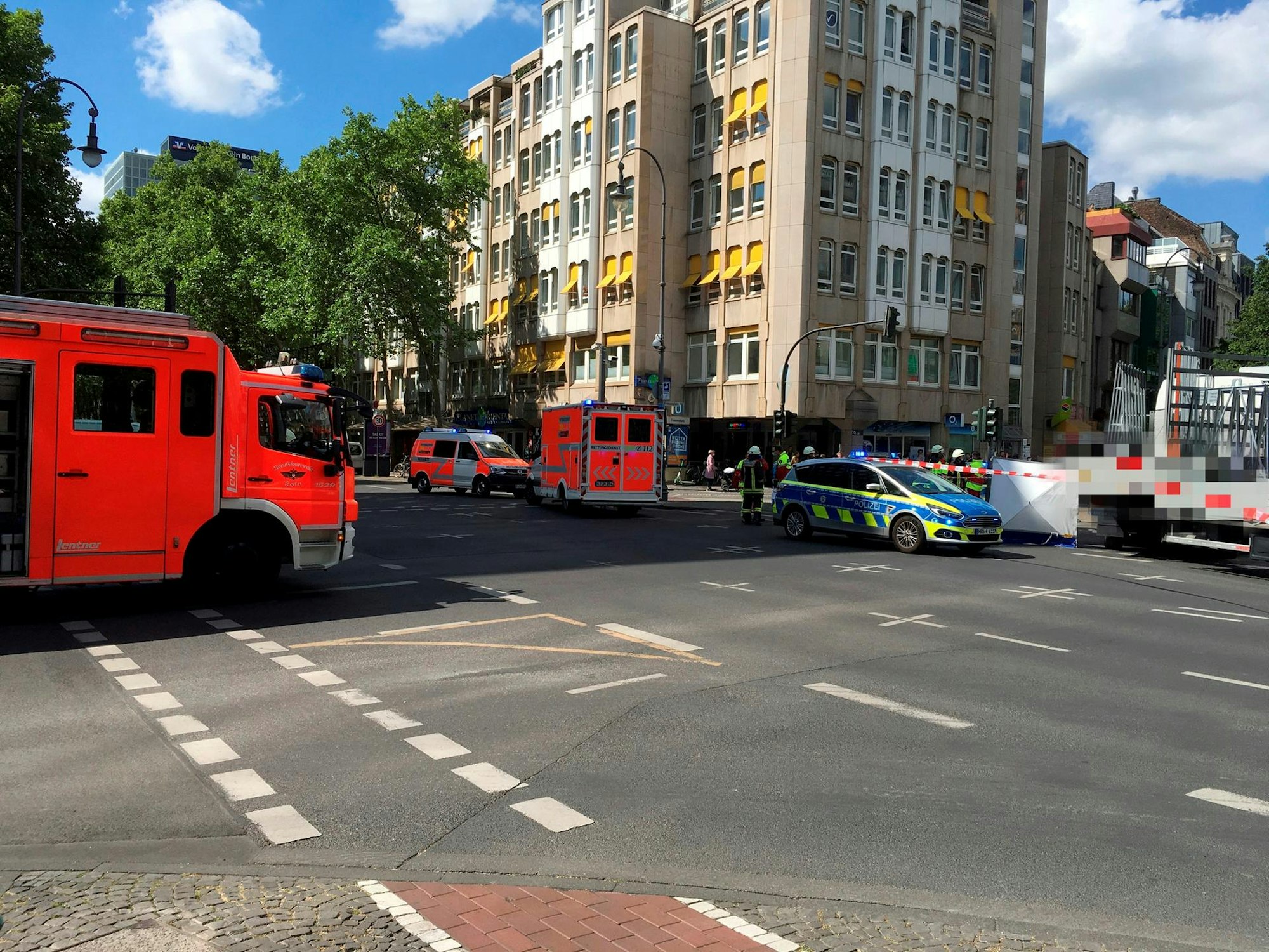 Unfall Friesenplatz gepixelt