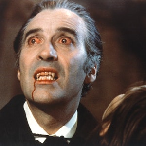 Christopher Lee in seiner Paraderolle als Graf Dracula.