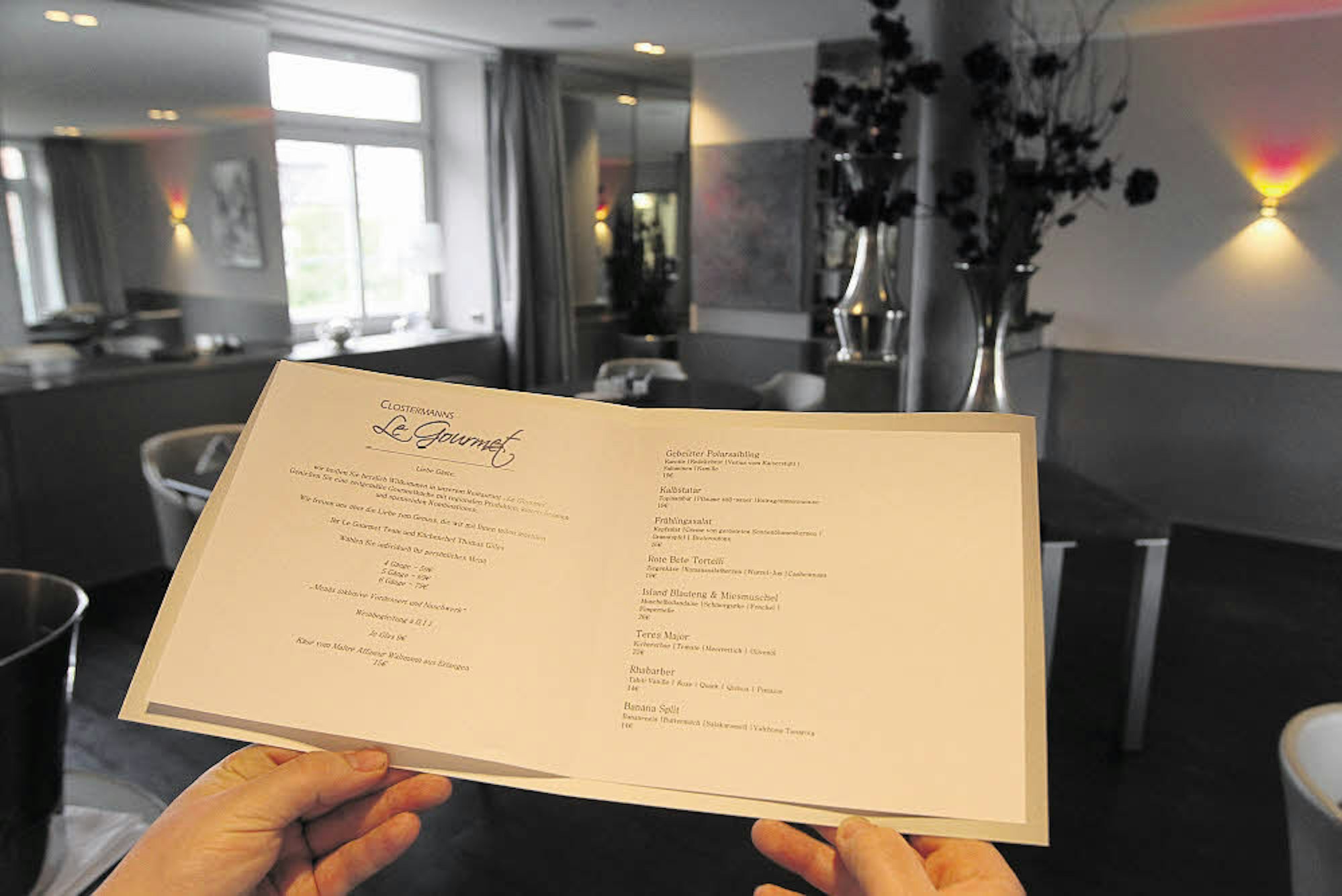 Aus dem Angebot der Karte können die Gäste sich ihr Menü aus vier bis sechs Gängen selbst zusammenstellen.