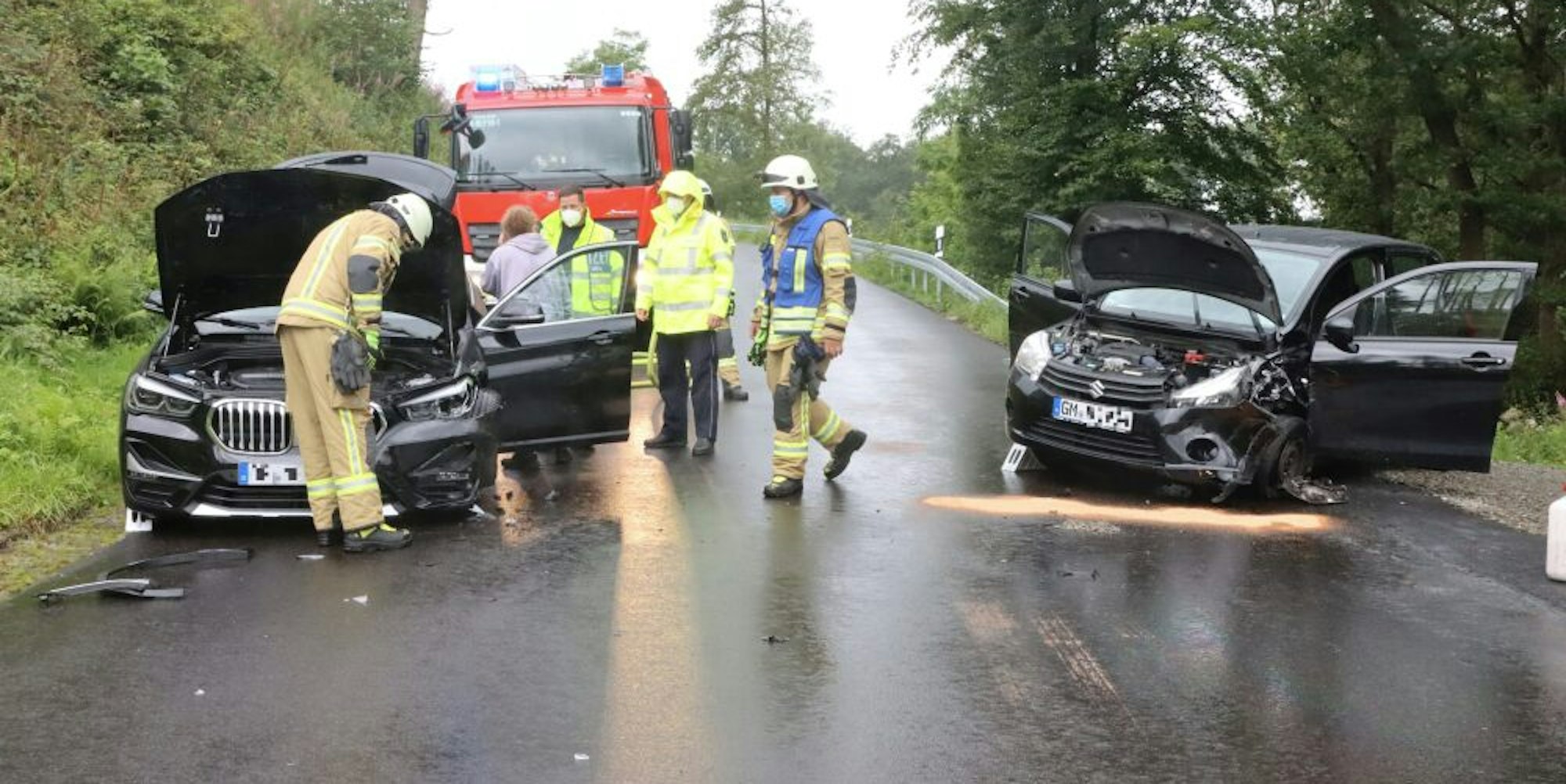 Auch für Verkehrsunfälle, wie hier bei Hillerscheid, muss die Feuerwehr personell und technisch gerüstet sein.
