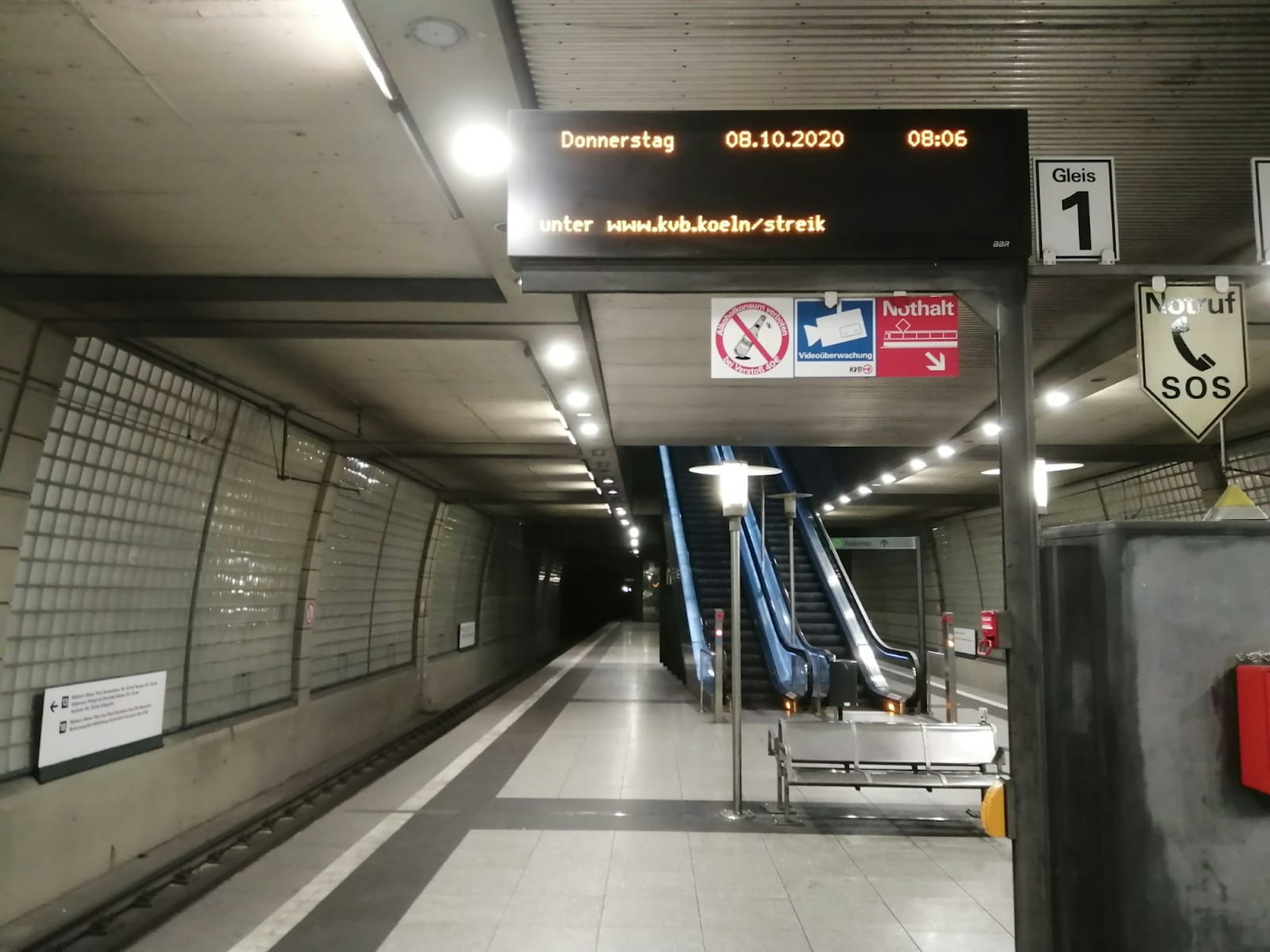 Bahnhof Mülheim KVB Streik