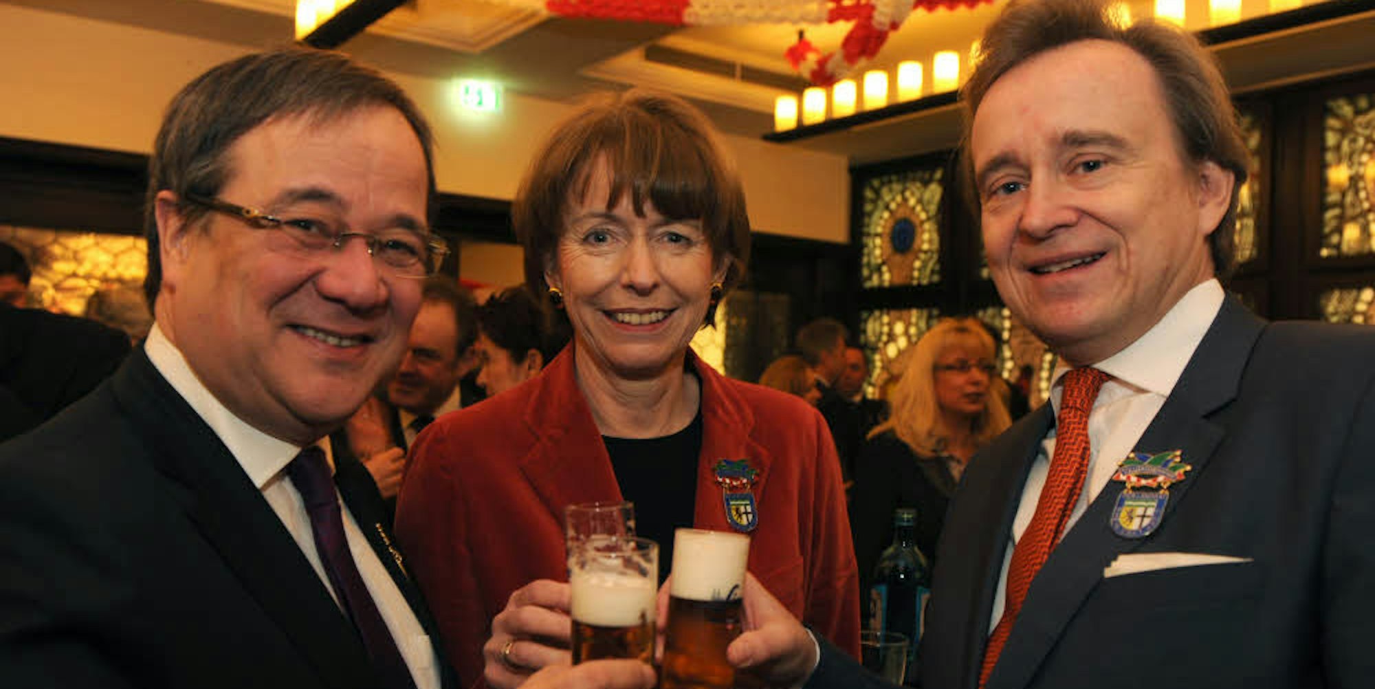 Armin Laschet, Henriette Reker und Bernd Petelkau (v.l.) im OB-Wahlkampf-2015