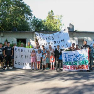 Proteste in der Siedlung