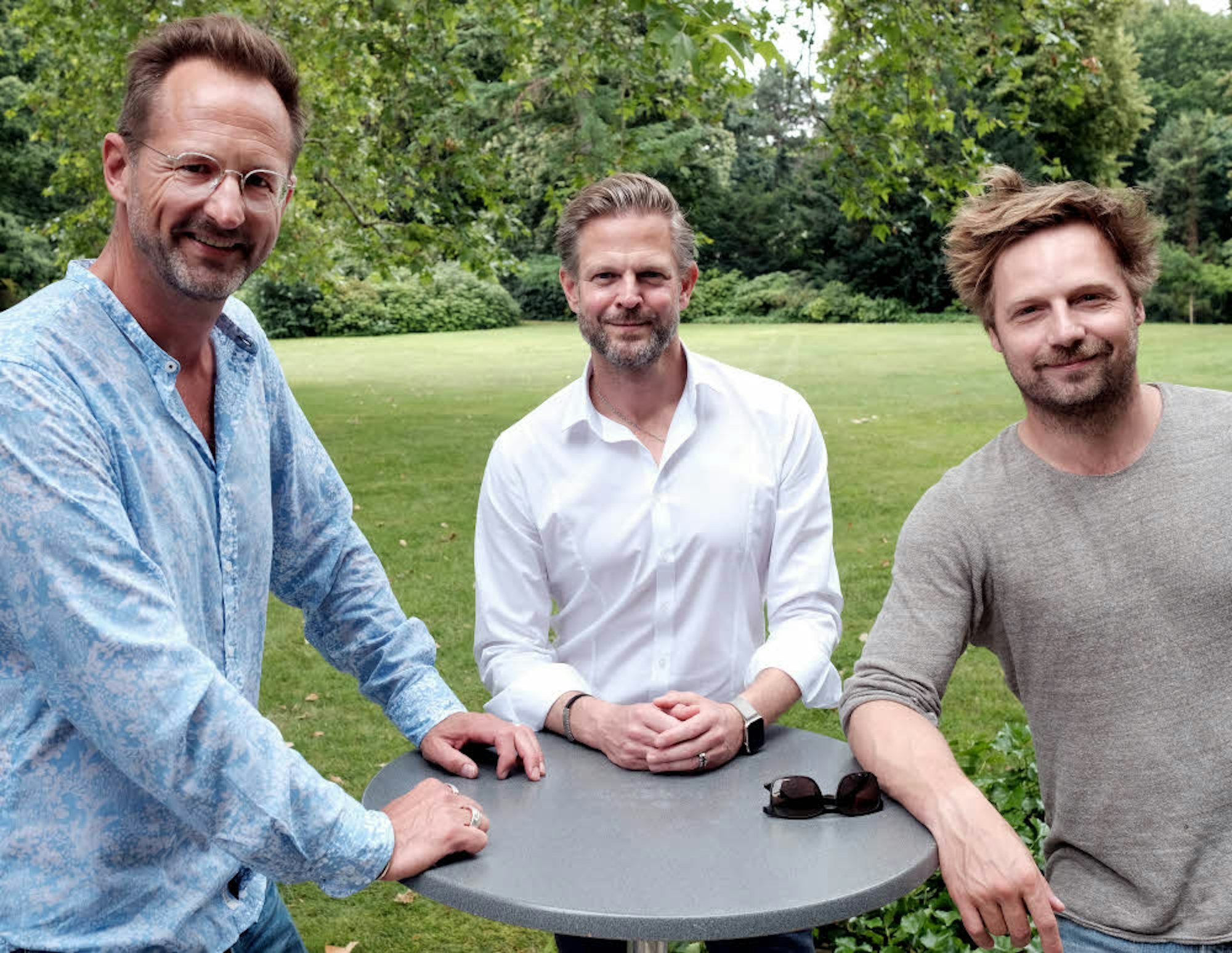 Produzent Jan Kruse (v.l.), Marcus Ammon (Sky Deutschland) und Schauspieler Christoph Letkowski