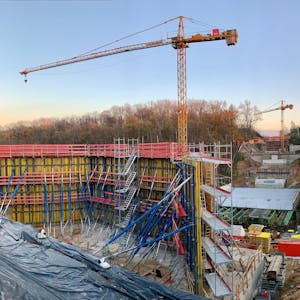 Dauerbaustelle in Königsdorf: Die Anschlussstelle zur Autobahn 4 entsteht.