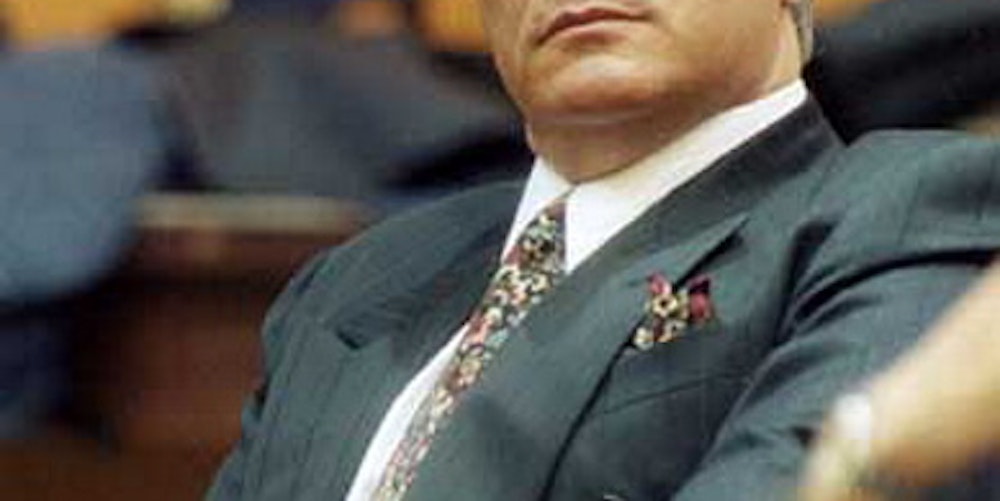 Mafia-Boss John Gotti bei einem Prozess in den 1990er-Jahren.