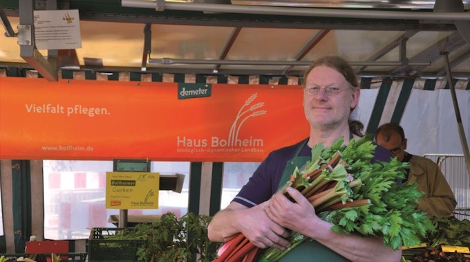 Bernd Galow steht mittlerweile schon 18 Jahre für Haus Bollheim auf dem Markt.