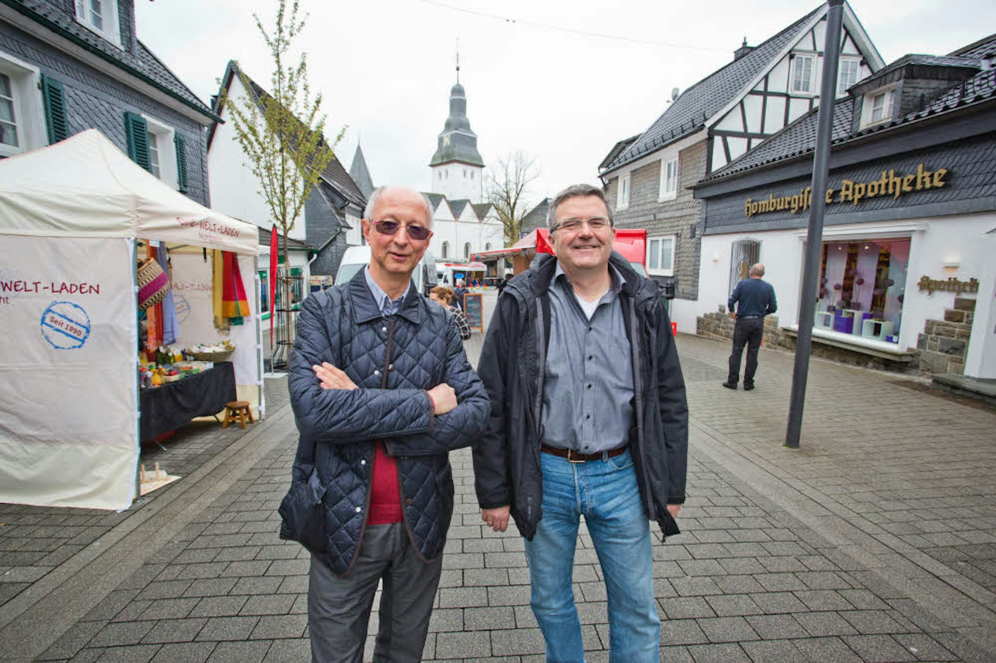 Klaus-D. Heinz von der NAG und Citymanager Markus Fußhöller ( v.l.) hören oft Kritik.