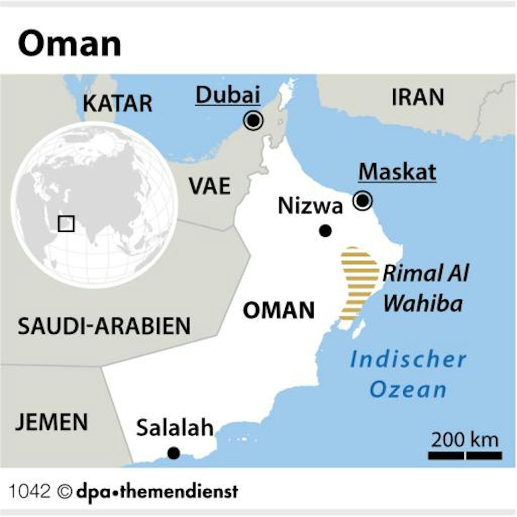 Karte Oman dpa