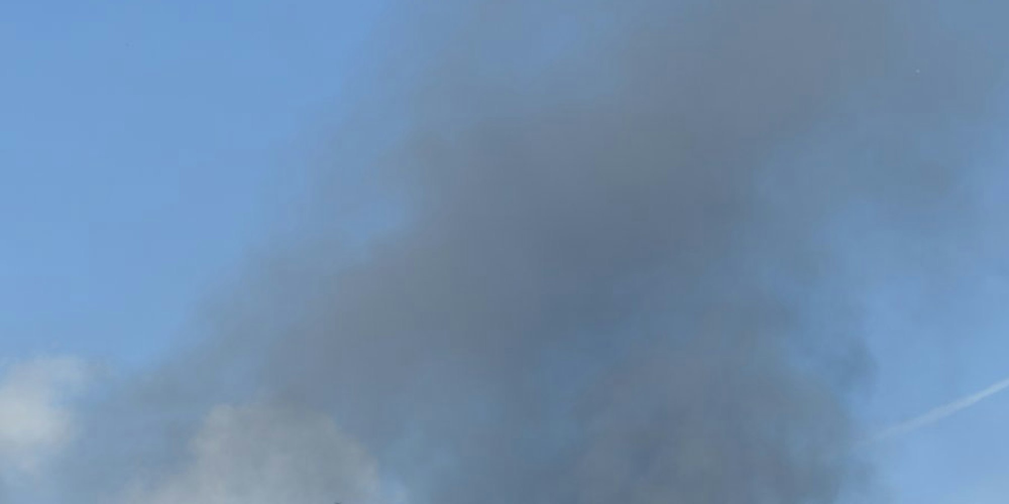 Leserfoto von der schwarzen Rauchwolke über Wesseling