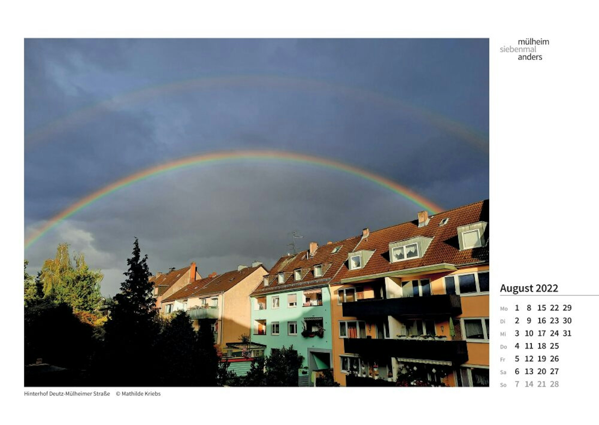 Doppelter Regenbogen über der Deutz-Mülheimer Straße