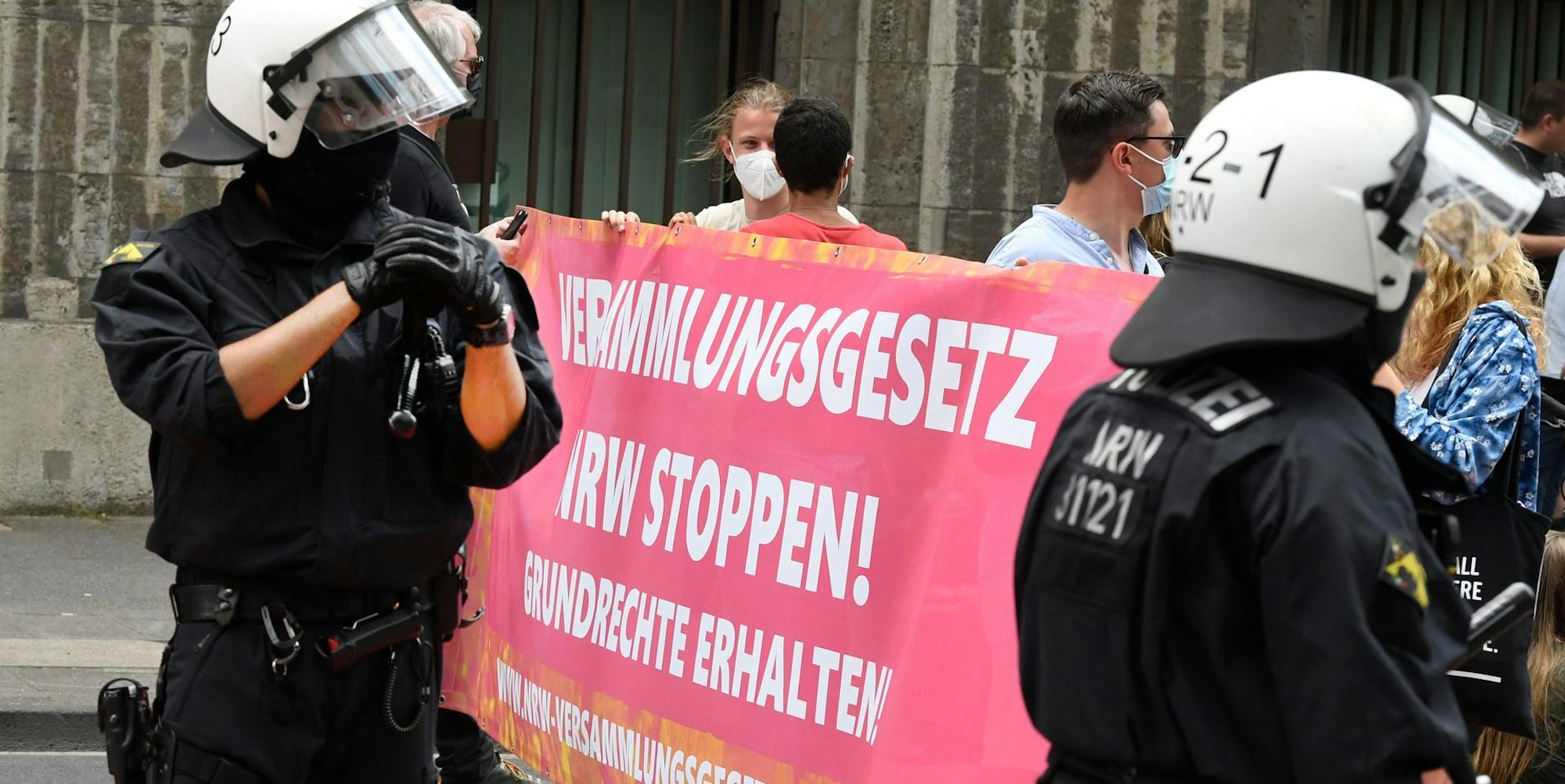 Demonstration gegen das geplante Versammlungsgesetz für NRW am Samstag (26. Juni) in Düsseldorf.