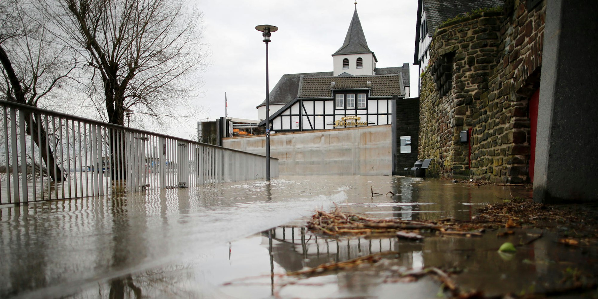 Hochwasser Rhein Rodenkirchen