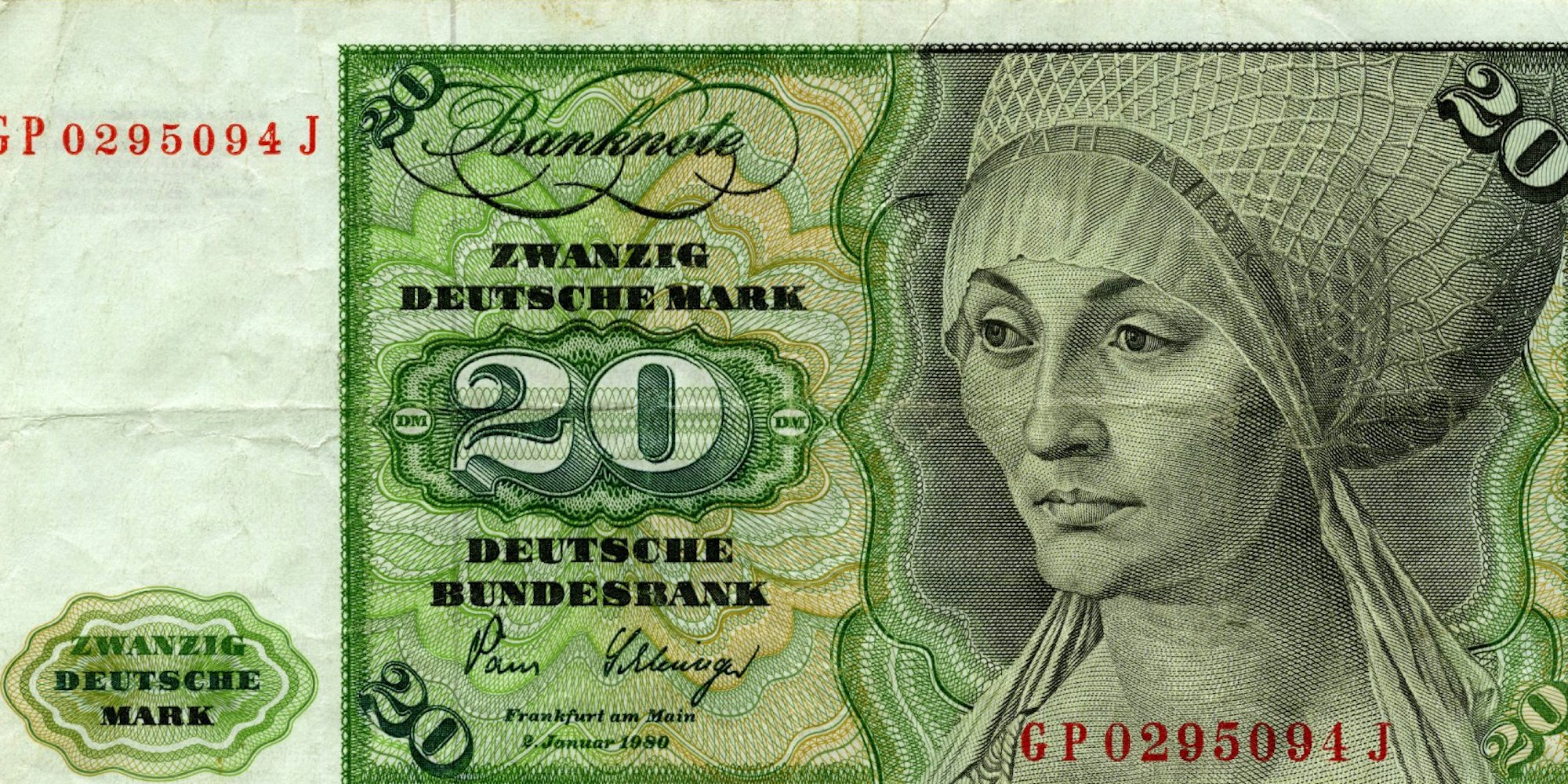 Diese Version des Zwanzig-D-Mark-Scheins war am längsten unverändert in Umlauf. Sie wurde als erste Banknote der dritten Serie am 10. Februar 1961 erstmals ausgegeben, erst nach 11.371 Tagen (über 31 Jahren) wurde die Nachfolgenote in Umlauf gebracht.