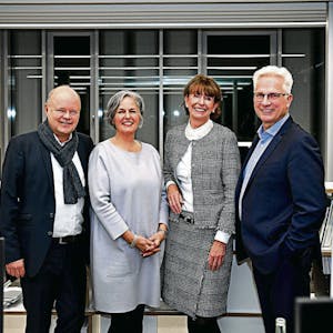 Feierten die Eröffnung: Reinhard und Monika Lepel, Henriette Reker und Andreas Röhrig (v.l.)