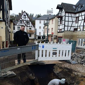 Die Wiederaufbauarbeiten in Bad Münstereifel schreiten weiter voran.