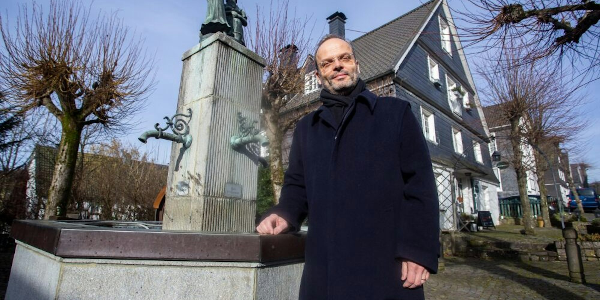 In der Altstadt Bergneustadts hatte Dr. Felix Klein vor dem Konzert Quartier bezogen.
