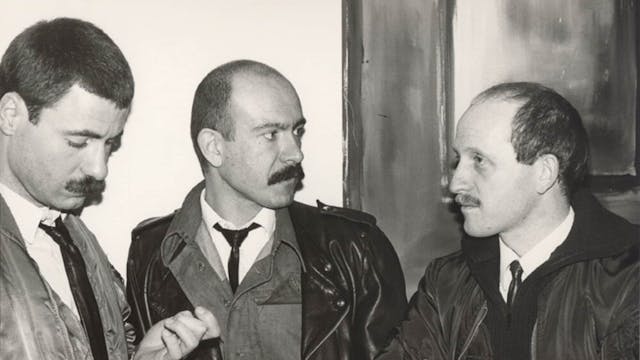 Jörg Johnen (Mitte) mit Ulrich Wiegmann und Antoine Laroche in den 80er Jahren in Köln.