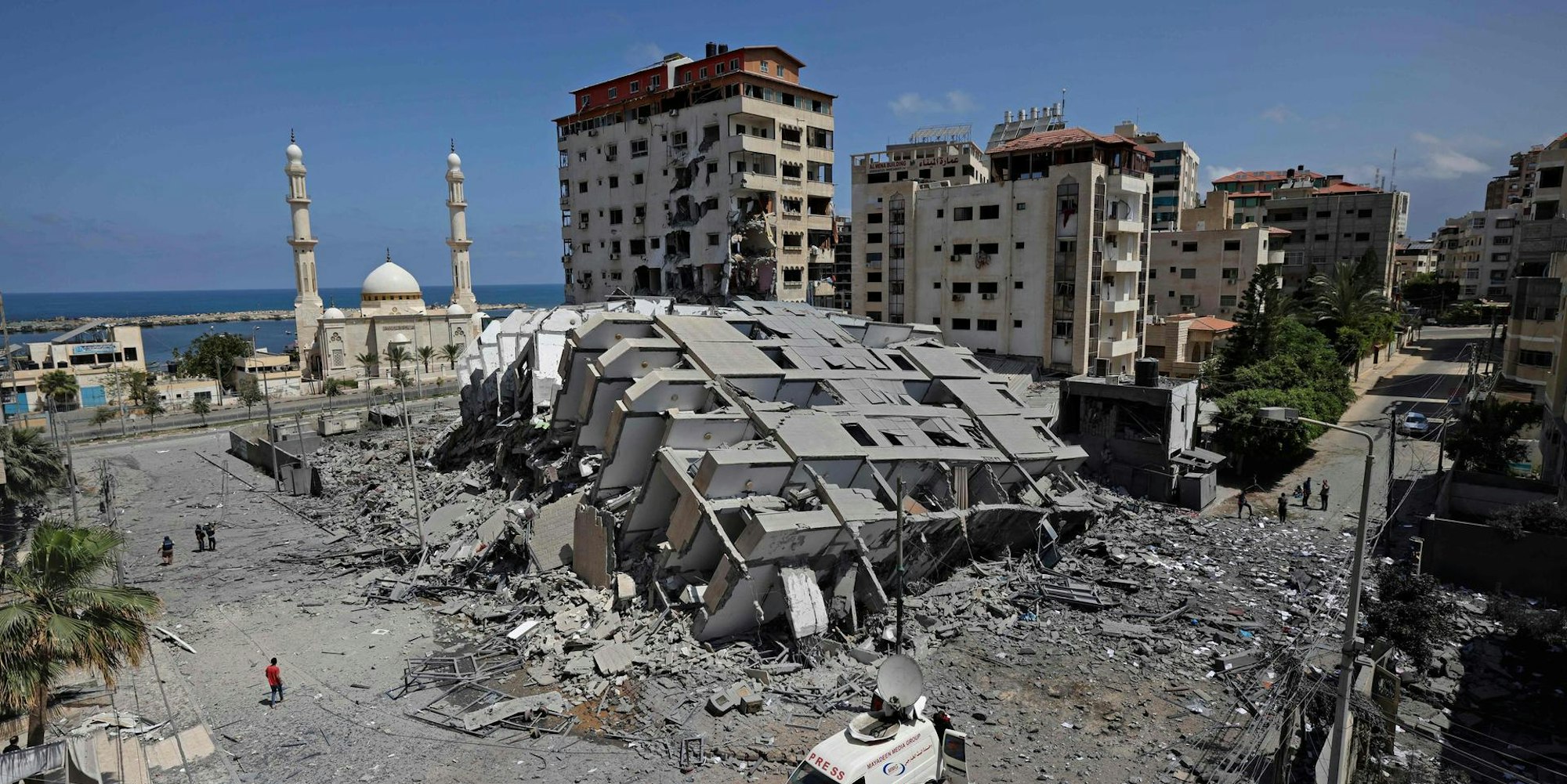zerstörtes Gebäude in Gaza