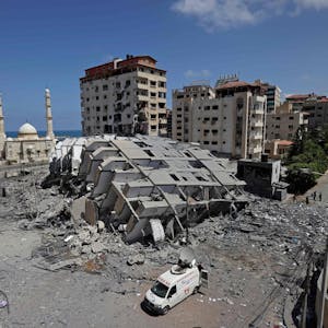 zerstörtes Gebäude in Gaza