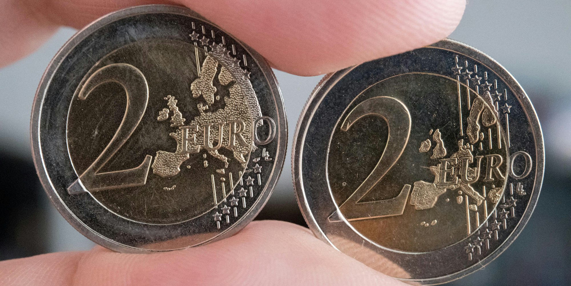 Euro-Münzen im Geldbeutel