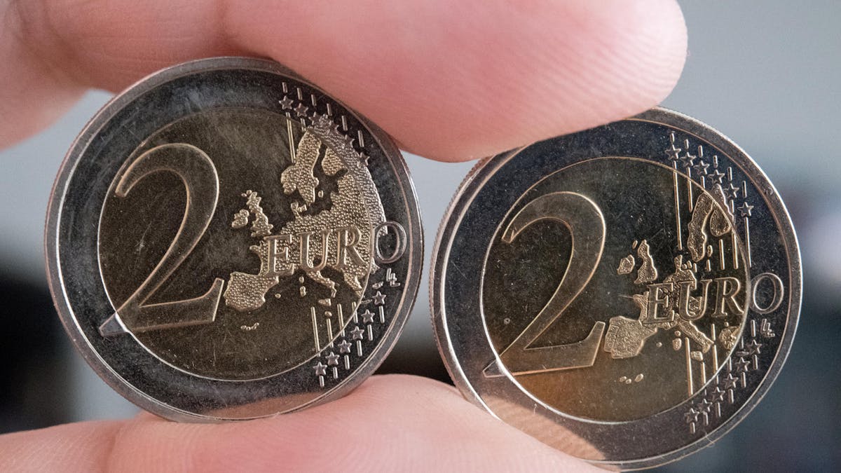 Euro-Münzen im Geldbeutel