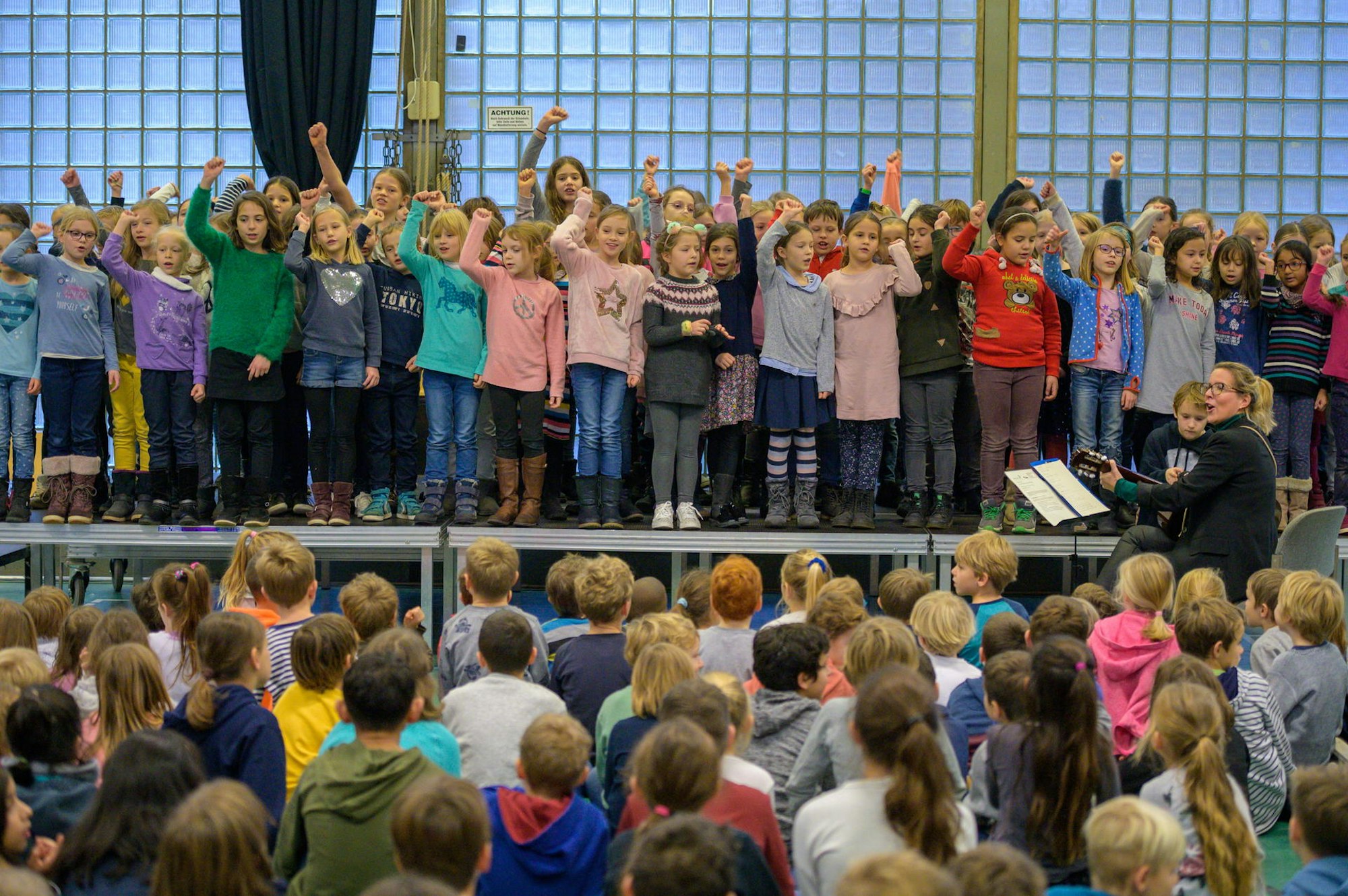 Gemeinsam stark nicht nur beim Singen: die Pänz der Albert-Schweitzer-Grundschule