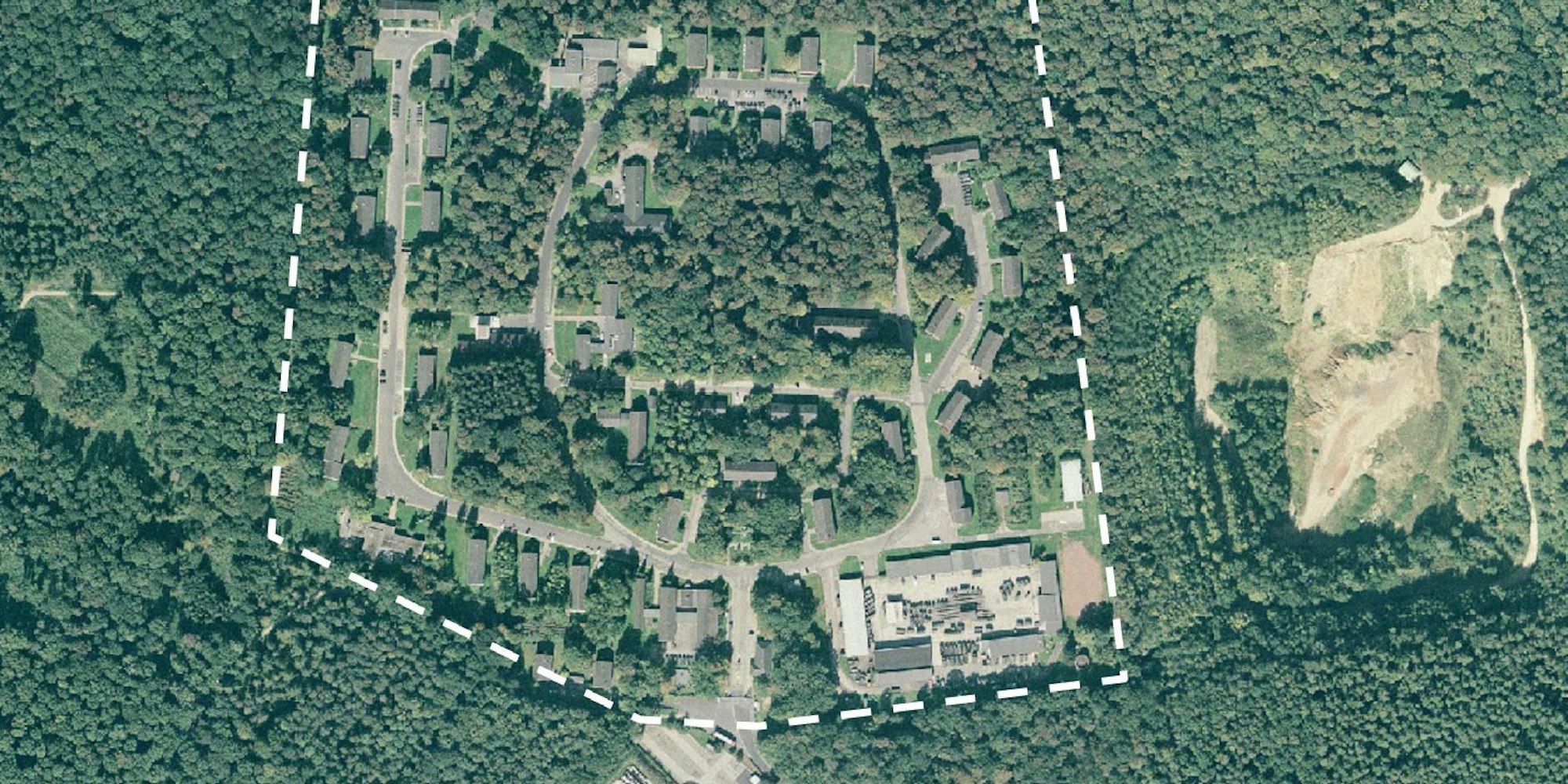 Luftbild der Boelcke-Kaserne.