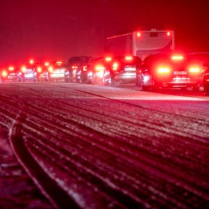 Schnee Chaos Verkehr
