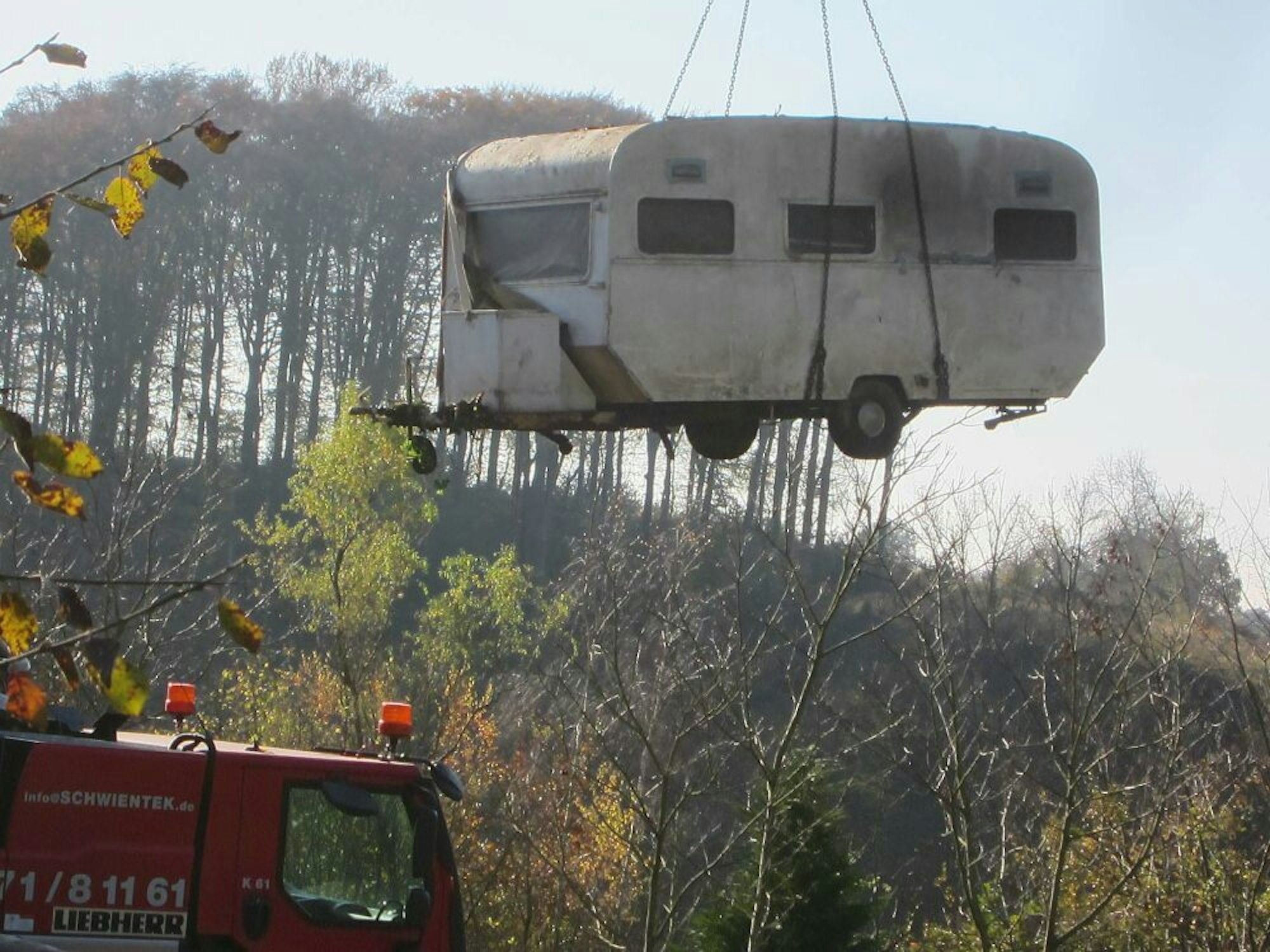 Ende des Campingplatzes: Der letzte Wohnwagen ist im Herbst von einem Kranwagen abtransportiert worden.