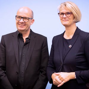 Bundesforschungsministerin Anja Karliczek (CDU) stellte Rafael Laguna als Agenturchef vor.