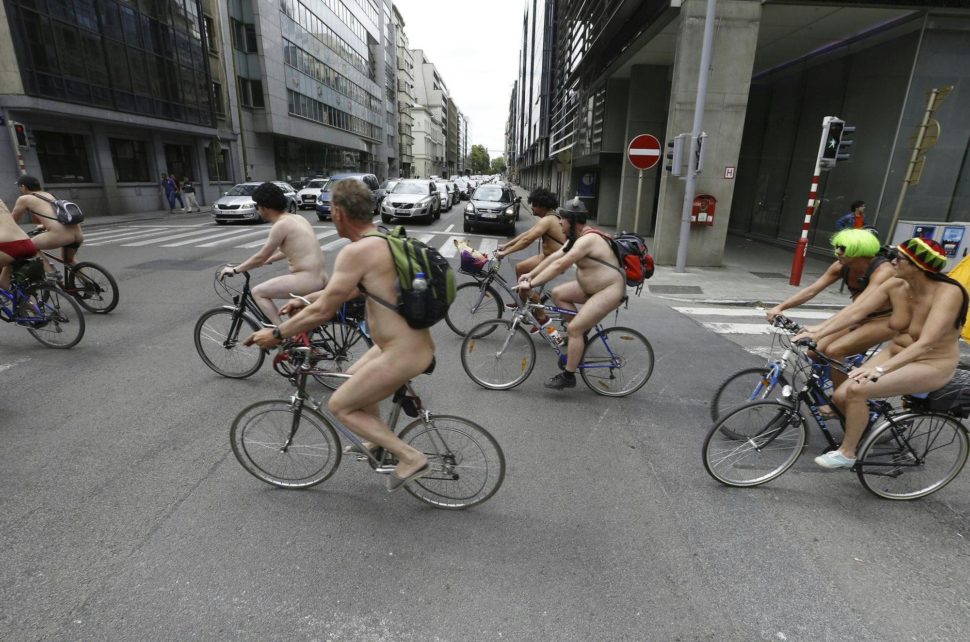 Naked Bike Ride Brüssel 2017