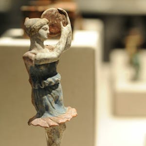 Figur aus der Kölner Ausstellung „Die Rückkehr der Götter“, ein Thema, mit dem sich Sloterdijk philosophisch beschäftigt.