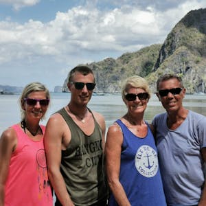 Kristin Eschner, Sven Nisius, Marion und Hans Nisius (v.l.) saßen im Urlaub auf Palawan fest.