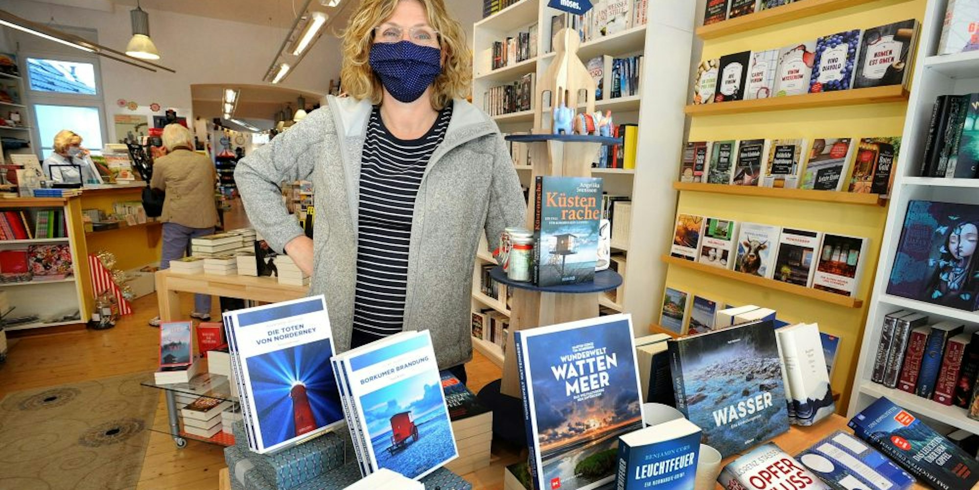 Ute Hentschel freute sich, ihre Buchhandlung wieder öffnen zu können. Sie ist unzählige Touren zu den Kunden gefahren.