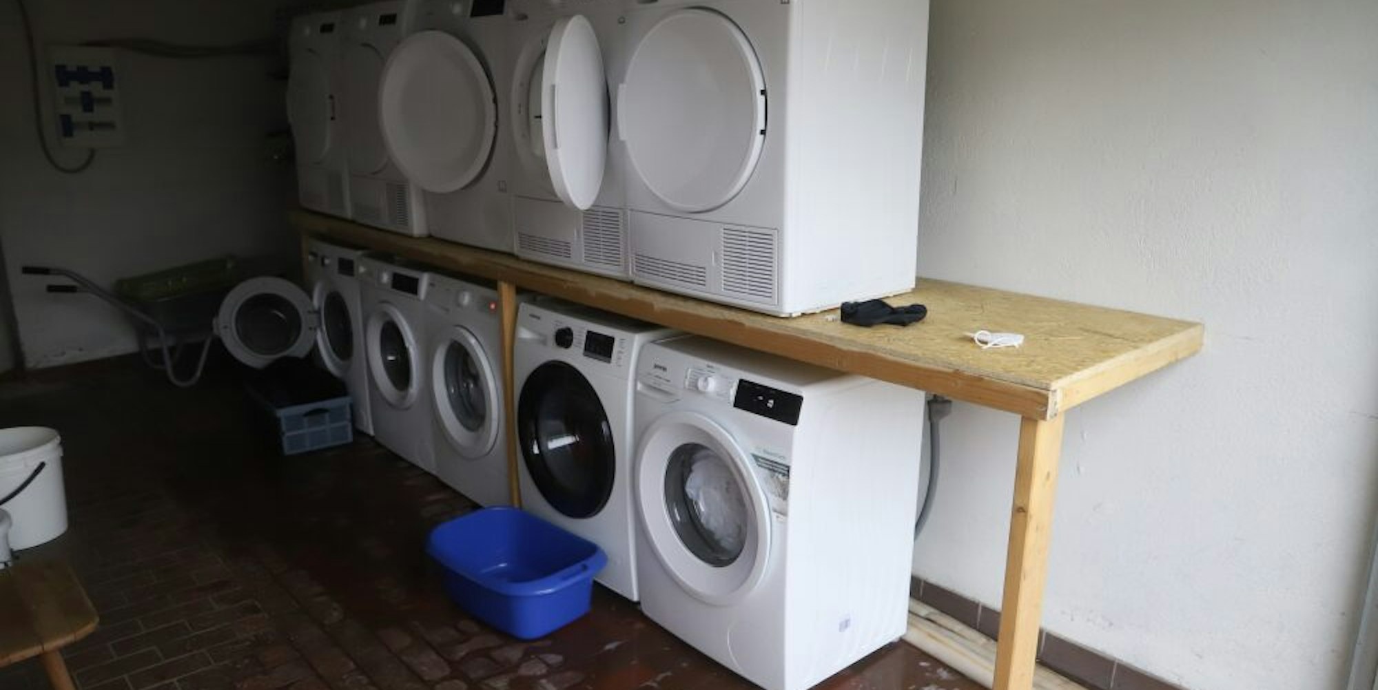 Einen Pop-Up-Waschsalon können Anwohner in Malsbenden im Dreiborner Weg nutzen.