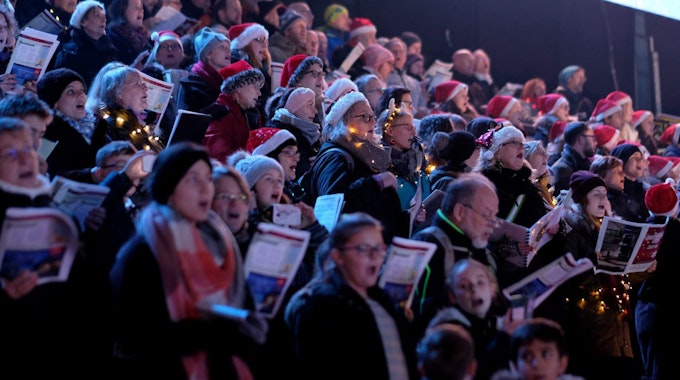„Loss mer Weihnachtsleeder singe“ in Köln.