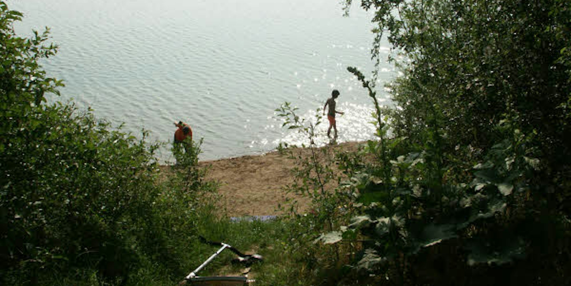 Illegale Badegäste am Pescher See.