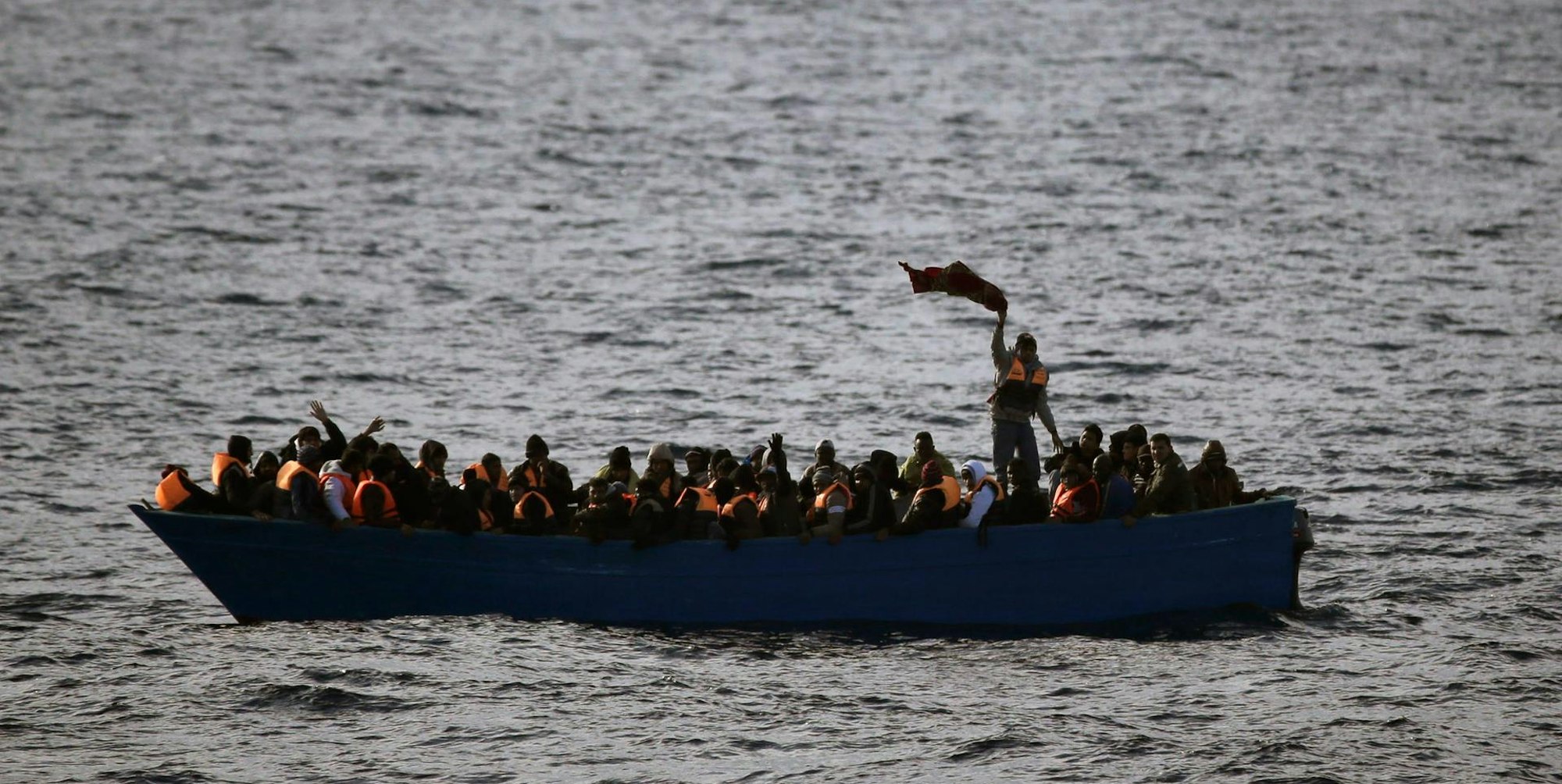 Flüchtlingsboot Symbol