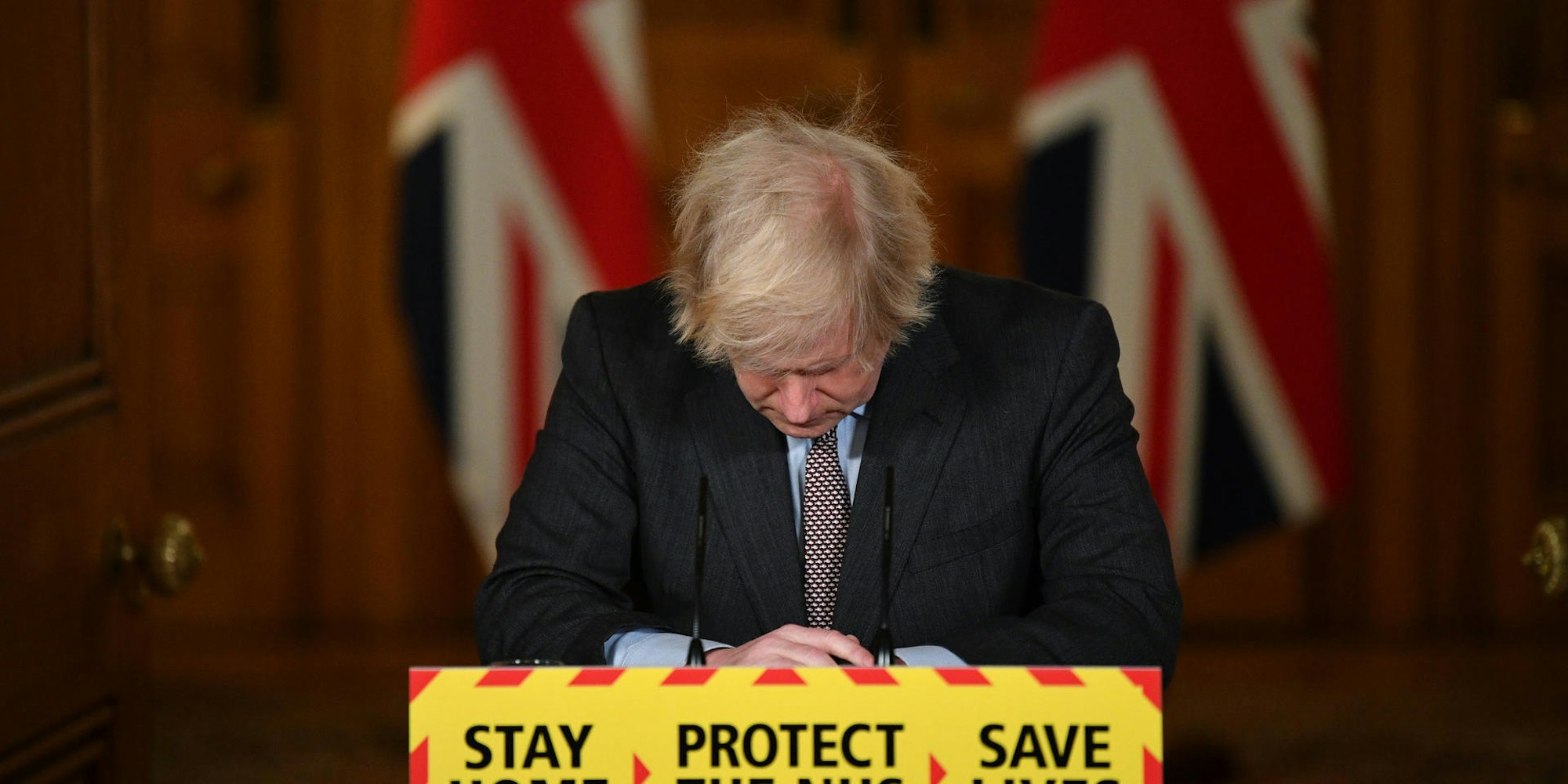 Boris Johnson niedergeschlagen