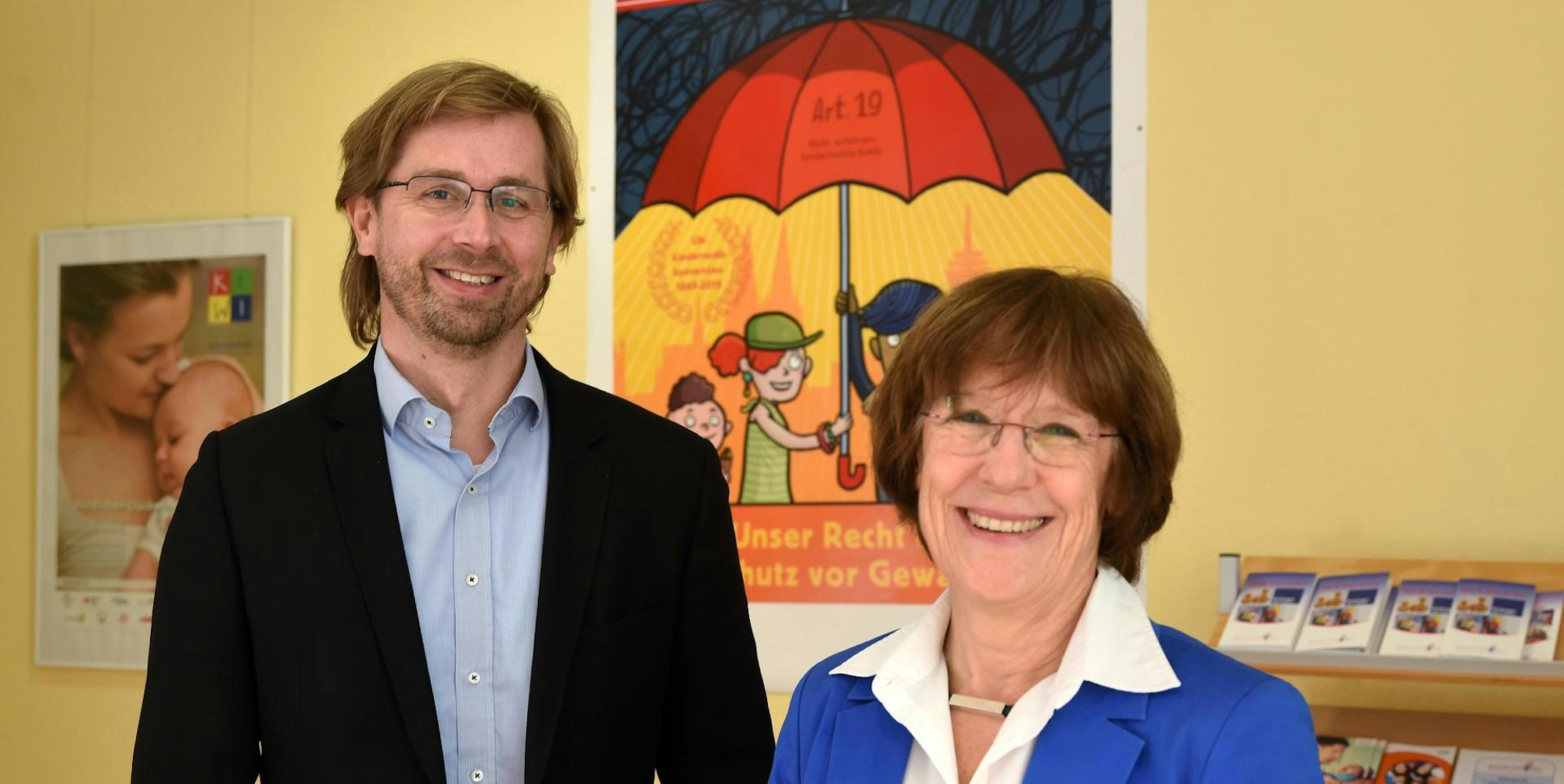 Lars Hüttler (l.) hat am 1. Januar die Kinderschutzbund-Geschäftsführung von Barbara Zaabe übernommen.