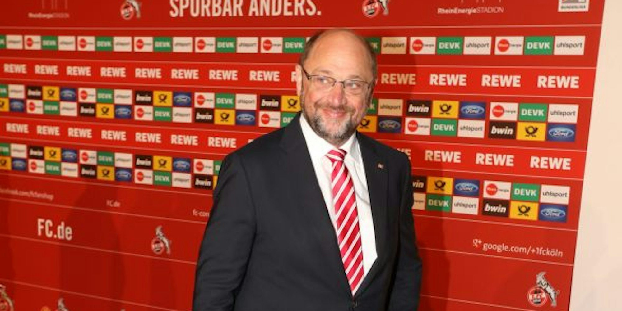 Martin Schulz bei der 70-Jahr-Feier des 1. FC Köln.