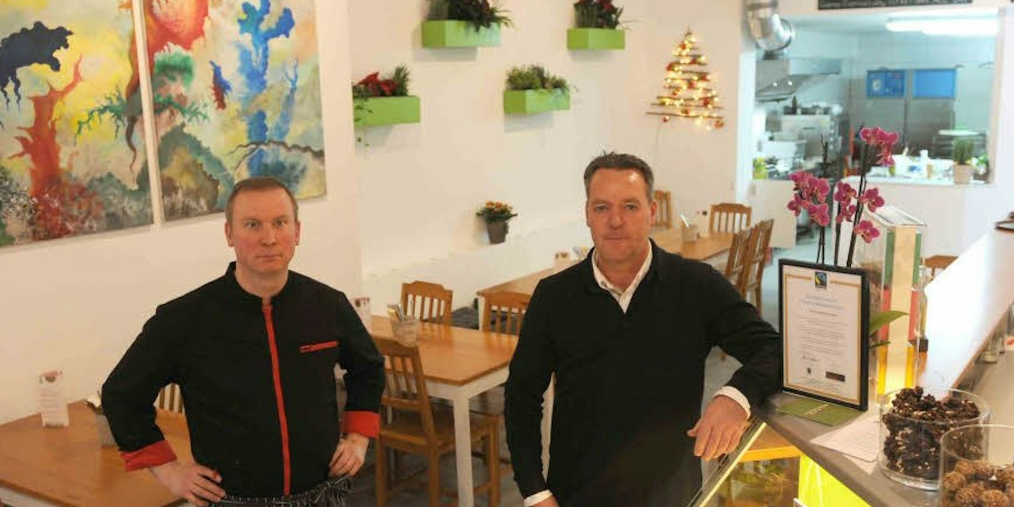 Die beiden „Kochsyndikat“-Macher mit veganer und vegetarischer Küche sind Torsten Schmidt (l.) und Horst Staske