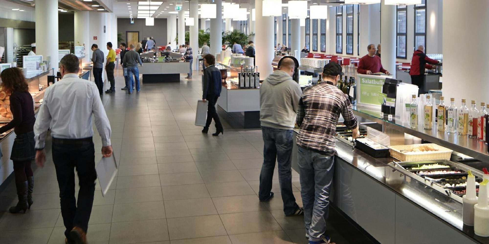 So isst RTL: Das Betriebsrestaurant im Sendezentrum der Mediengruppe in Köln-Deutz.