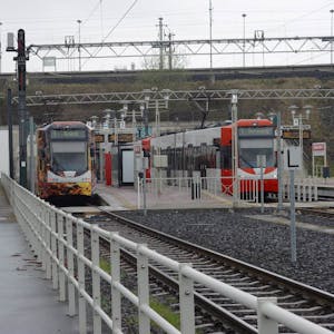 Für die Linie 1 ist in Weiden-West Endstation. Bald soll sie von dort in Richtung Widdersdorf und Brauweiler weiterfahren.