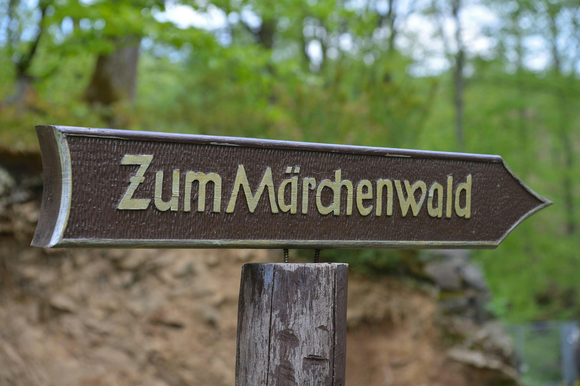 Märchenwald schild