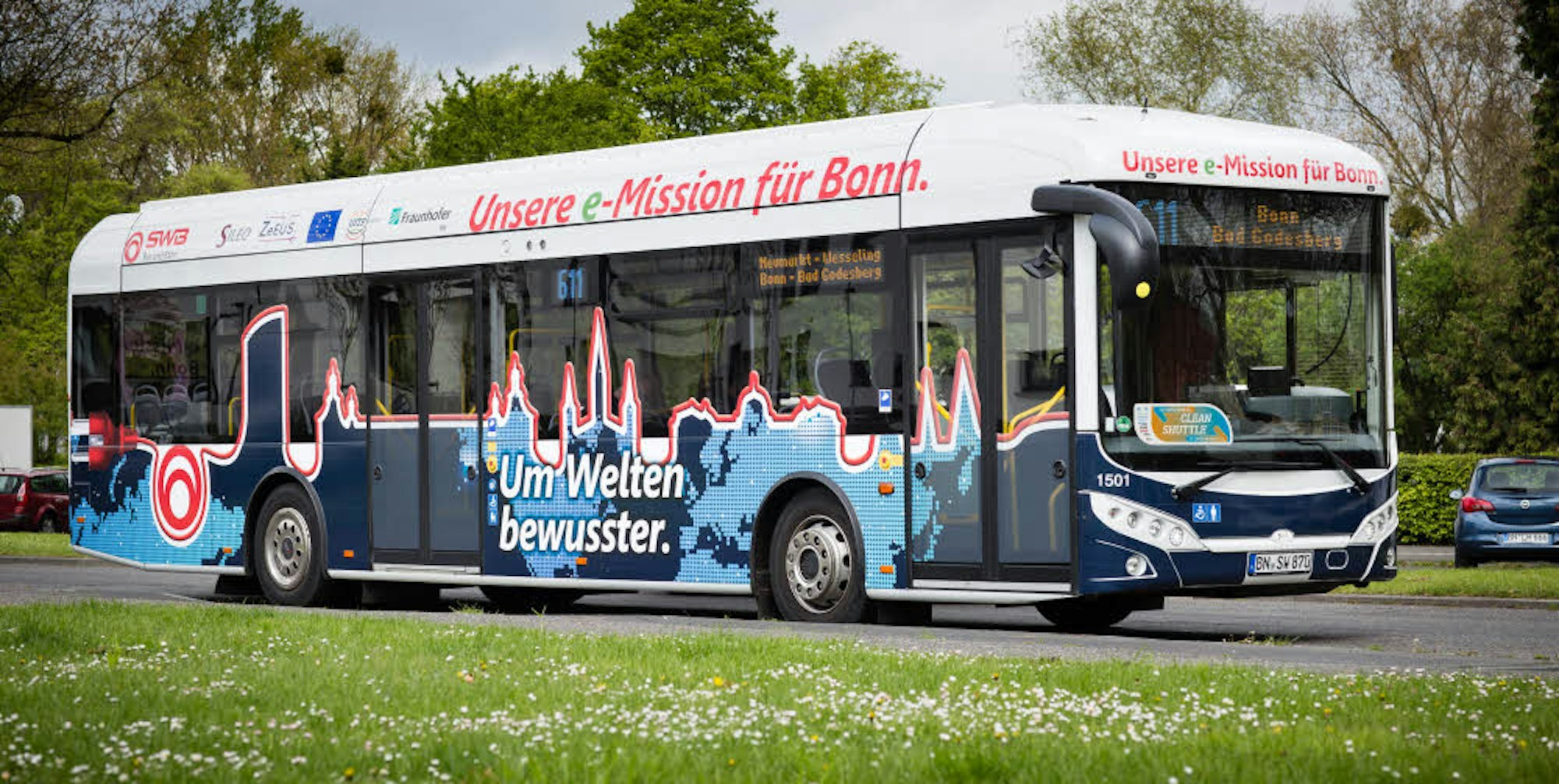 Die sechs Elektrobusse der Bonner Stadtwerke werden zurzeit nachgerüstet, um ihre Einsatzzeiten zu erhöhen.